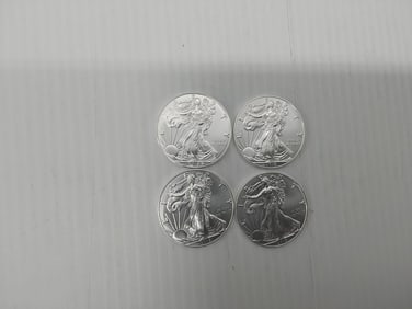 (4) 2018 silver Eagles