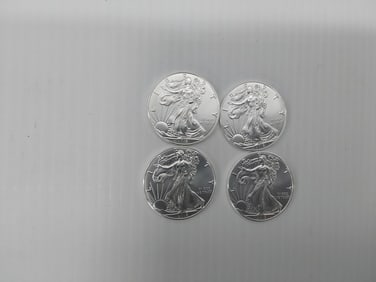 (4) 2018 silver Eagles