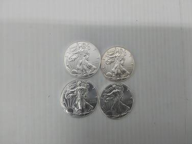 (4) 2018 silver Eagles