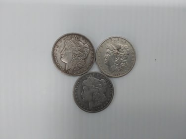 (3) Morgan silver dollars