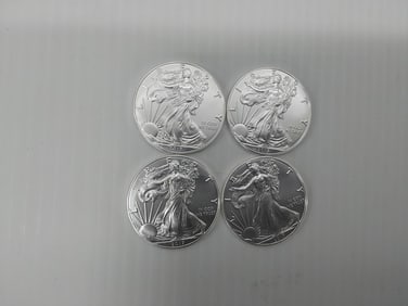 (4) 2017 silver Eagles