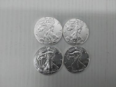 (4) 2017 silver Eagles