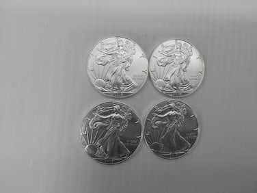 (4) 2017 silver Eagles