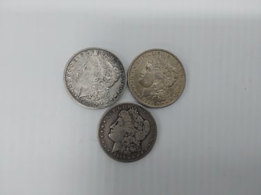 (3) Morgan silver dollars