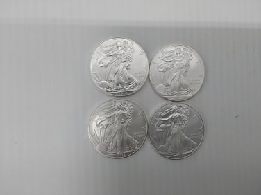 (4) silver Eagles