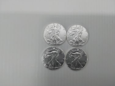 (4) 2017 silver Eagles