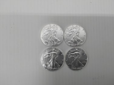 (4) 2017 silver Eagles
