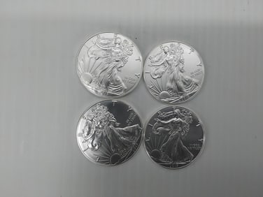 (4) 2017 silver Eagles