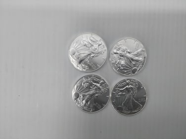 (4) 2021 silver Eagles