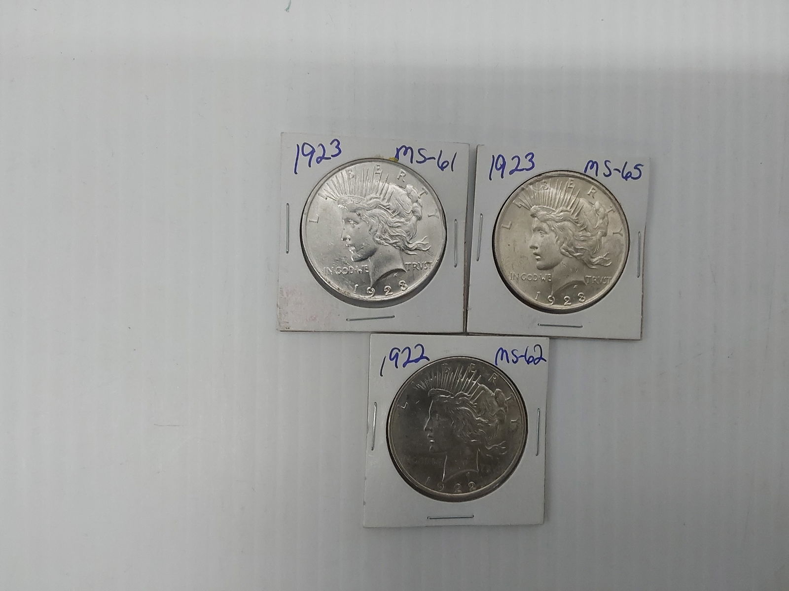 (3) Peace silver dollars (1 of 2)