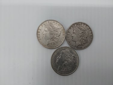 (3) Morgan silver dollars