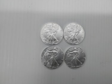 (4) 2019 silver Eagles