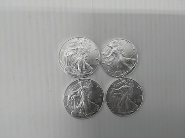 (4) 2019 silver Eagles
