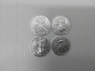 (4) 2017 silver Eagles