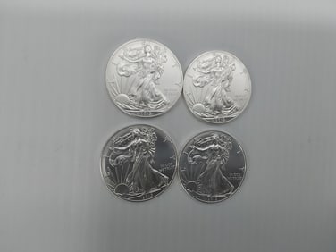 (4) 2013 silver Eagles