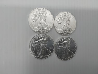 (4) 2013 silver Eagles