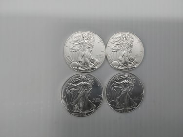 (4) 2013 silver Eagles