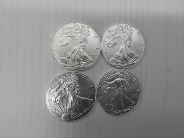 (4) 2017 silver Eagles