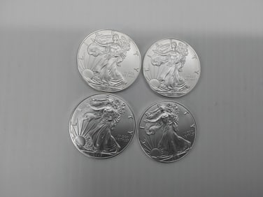 (4) 2017 silver Eagles