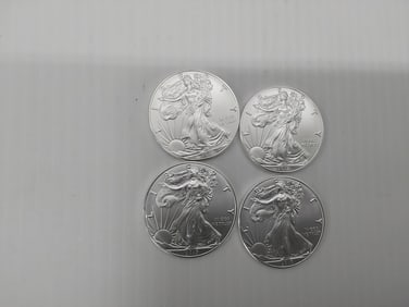 (4) 2017 silver Eagles