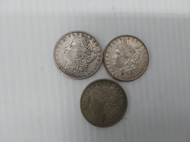 (3) Morgan silver dollars