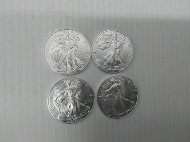 (4) 2019 silver Eagles