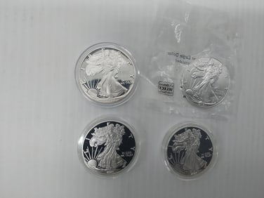 (4) silver Eagles