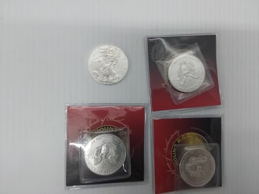 (4) silver Eagles