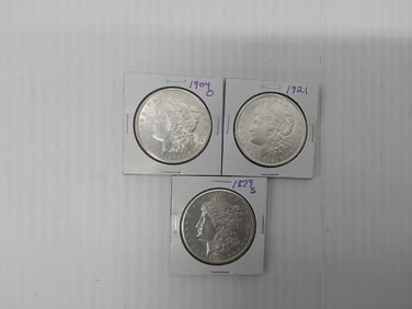 (3) Morgan silver dollars