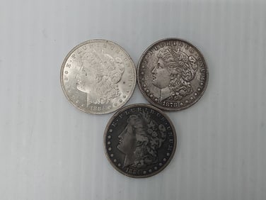 (3) Morgan silver dollars