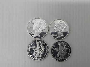 (4) 1 oz .999 silver rounds