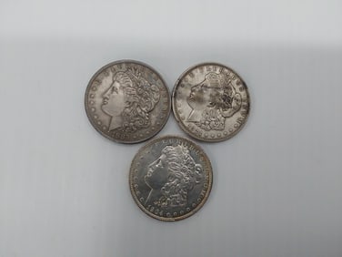(3) Morgan silver dollars