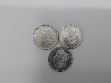 (3) Morgan silver dollars