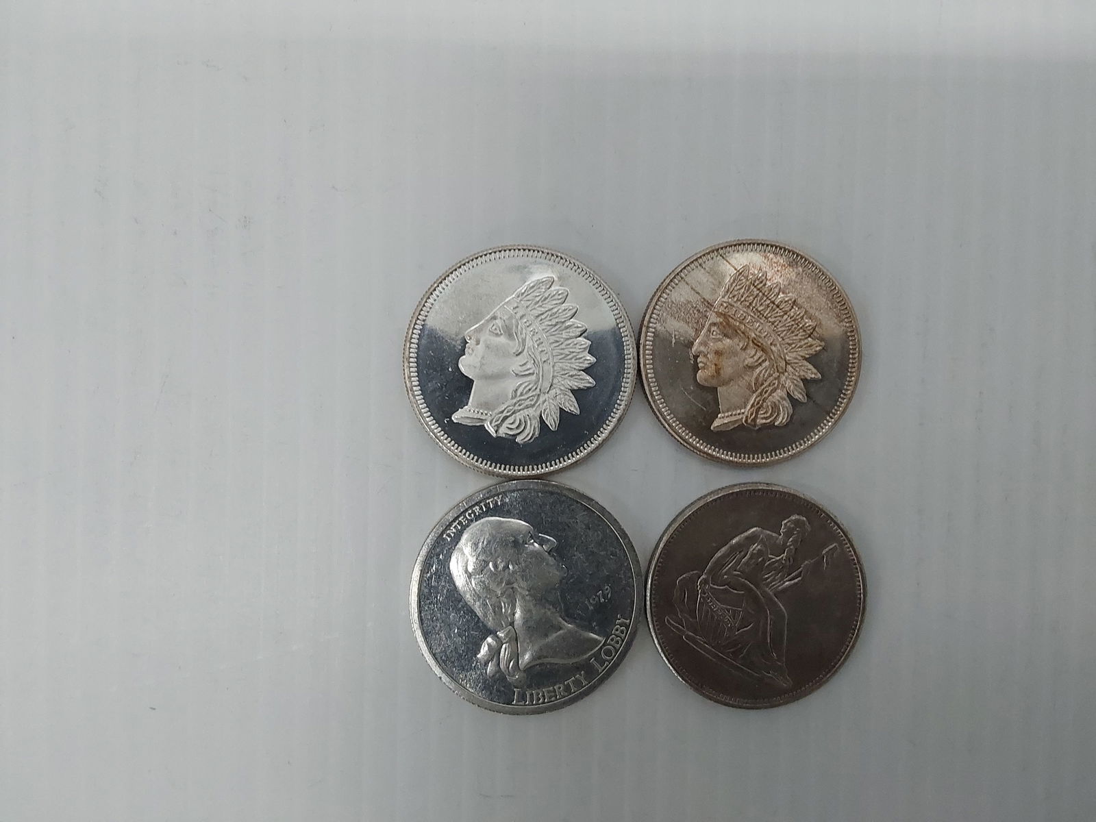 (4) 1 ozt miscellaneous .999 silver rounds (1 of 1)