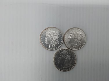 (3) Morgan silver dollars