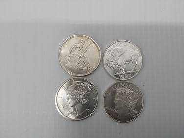 (4) 1oz .999 silver rounds