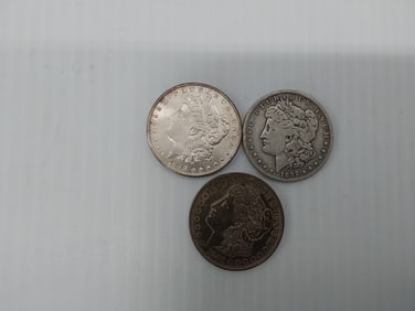 (3) Morgan silver dollars