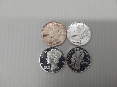 (4) 1oz .999 silver rounds