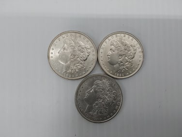 (3) Morgan silver dollars