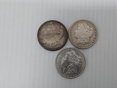 (3) Morgan silver dollars