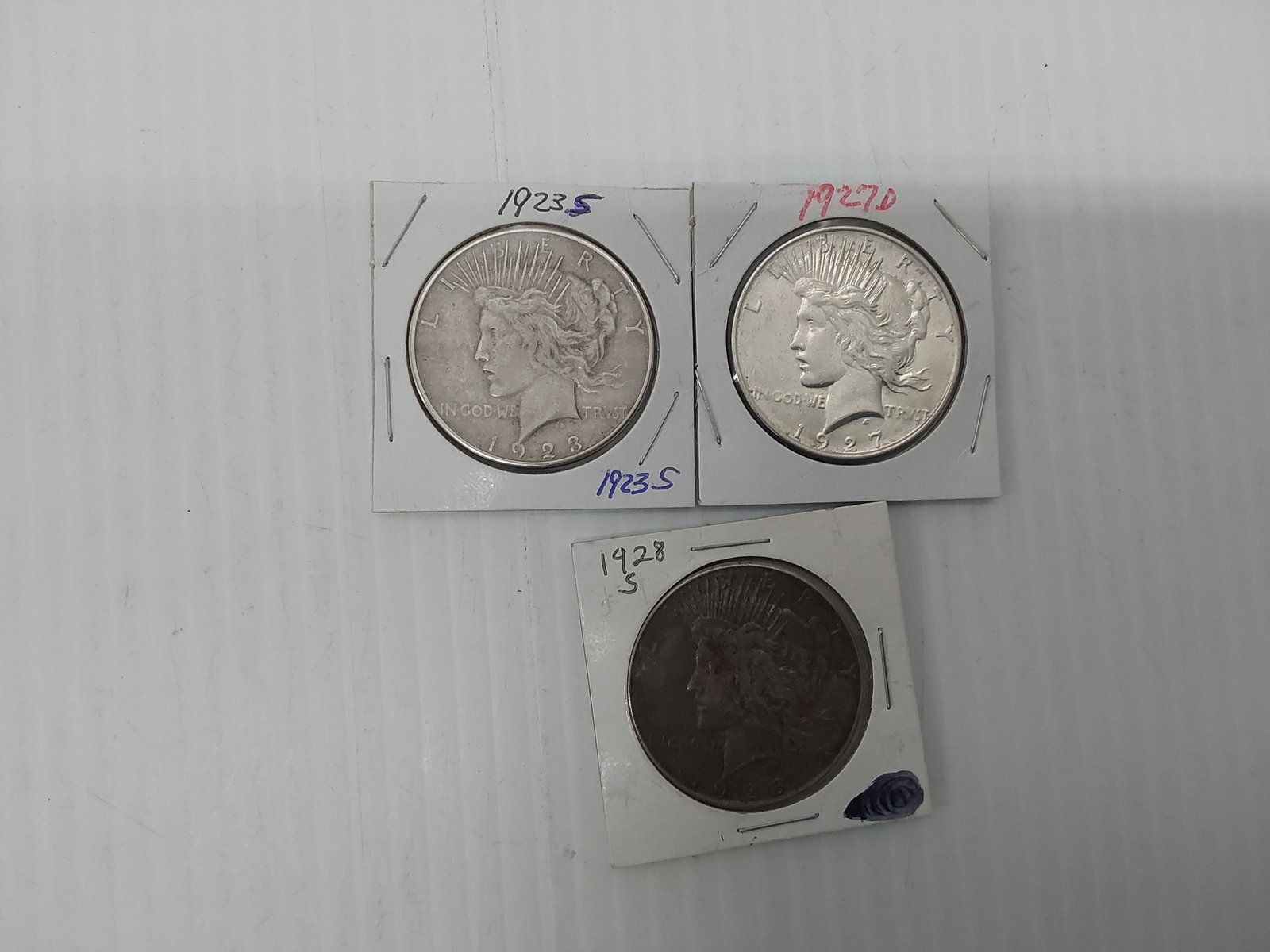 (3) Peace silver dollars (1 of 2)