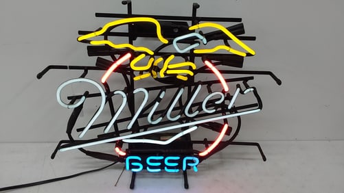 Miller neon beer sign