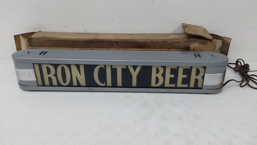 Iron City Beer and Tech Beer light up sign w/box