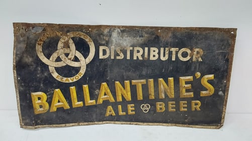 Ballantine's Ale and Beer SST Distributer sign