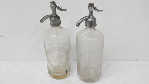 (2) seltzer bottles - Red Rock Beer, Altoona, PA
