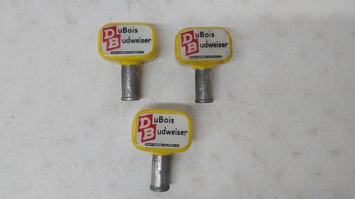 (3) DuBois Budweiser Beer taps