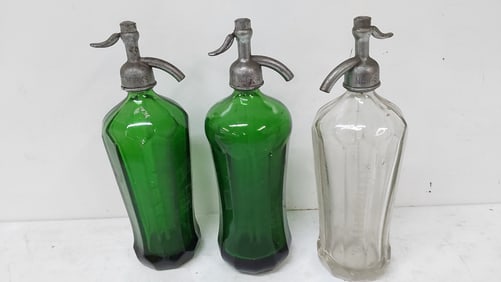 (3) New Star seltzer bottles