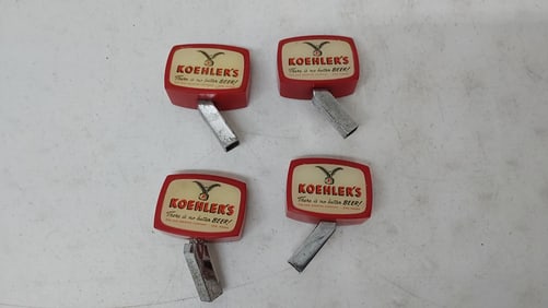 (4) Koehler's Beer taps