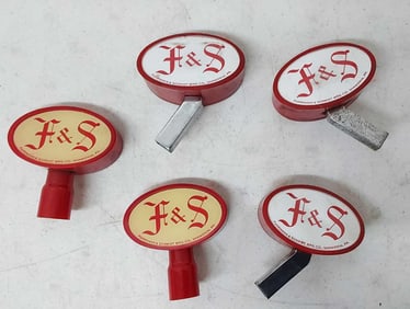 (5) F and S Fuhrman/Schmidt Beer taps