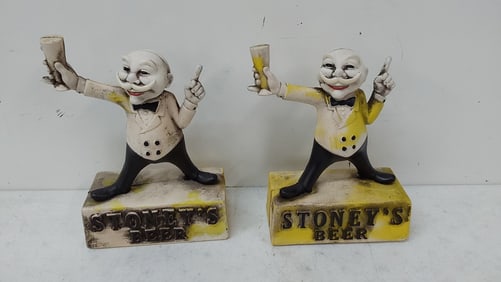 (2) Stoney's Beer advertising figurines